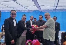 नैनीताल जिला बार एसोसिएशन के नवनियुक्त पदाधिकारियों का शपथ ग्रहण समारोह संपन्न.. सांसद अजय भट्ट ने चैम्बर निर्माण हेतु 5 लाख रुपए देने की घोषणा…… रिपोर्ट- (सुनील भारती ) “स्टार खबर” नैनीताल…