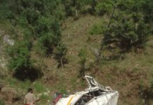 धारी ब्लॉक के दुदली में भीषण सड़क हादसा.. मैक्स वाहन 200 मीटर गहरी खाई में गिरा, 2 की मौत, 4 घायल… रिपोर्ट- (सुनील भारती) “स्टार खबर” नैनीताल…
