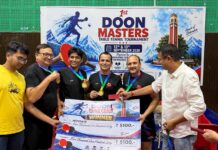 दून मास्टर्स टेबल टेनिस में गिरीश चाबड़ा ने विश्व नंबर-1 विनय चोपड़ा को हराया… छह राज्यों के 100 से अधिक खिलाड़ियों ने लिया हिस्सा, 33 टीमों के बीच हुआ मुकाबला… रिपोर्ट- (सुनील भारती ) “स्टार खबर” नैनीताल..